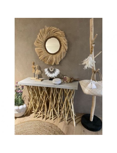 Miroir en feuilles d'abaca