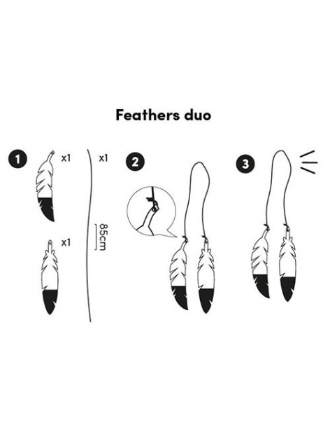 Plumes en bois - Rose