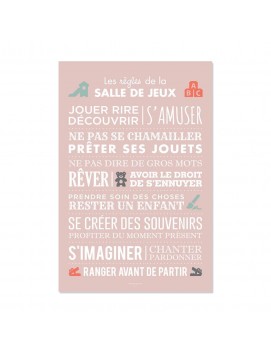 Tapis salle de jeux - Rose
