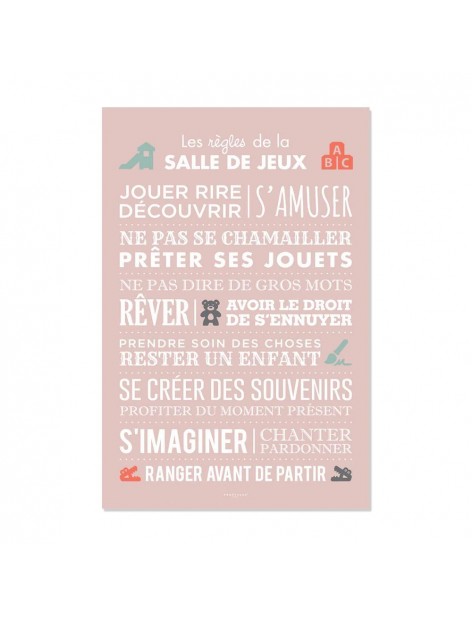 Tapis salle de jeux - Rose